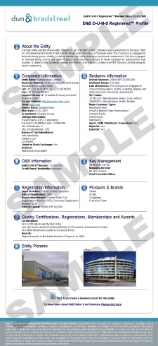Comprehensive Profile Sample